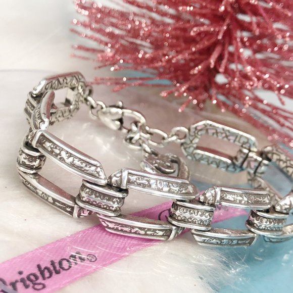 Brighton Open Rectangle Link Silver Heart Bracelet - Picture 8 of 8